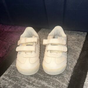 adidas Kids White Hook-and-Loop Sneakers